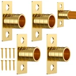 Pelopy 4 Pcs Inside Mount Curtain Rod Bracket 3/8" Set For Brass New. Price: $26.05.