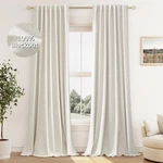 Guken Cream Linen Blackout Curtains Inch 52"W X 84"L (pack Of 2), New. Price: $32.39.