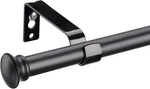 Black Curtain Rods For Windows To Inch, 5/8 28-48" (1PC), New. Price: $12.98.