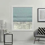 Exclusive Home Curtains Acadia Total Blackout Roman Shade, 23X64, Aqua New. Price: $39.99.