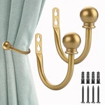 Sumnacon Set Of Decorative Curtain Holdbacks, 8.66X5.91X2.36 Inch, Gold New. Price: $14.76.