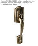 Schlage FE285 Cam 609 Geo Antique Brass Handleset New. Price: $75.00.