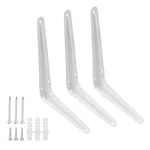 Hordion 12 Pack White Shelf Brackets Inch, Heavy Duty Right 8" X 6" New. Price: $21.82.