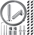 196 Inch/ 5 Wire Curtain Rod Room Divider Hanging System With 48 Clips Adju... New. Price: $24.04.