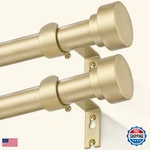 Geebobo 2 Pack Gold Curtain Rods For Windows 48 To 84 Inch 1 Adjustable New. Price: $59.18.