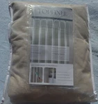 Topfinel Linen Blend Blackout Pinch Pleat Curtains Beige Rings & Hooks New. Price: $49.99.