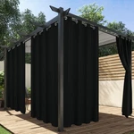 Holidayideas 4-PANEL Waterproof Outdoor Patio Curtains 54X120" Black Grommet New. Price: $112.48.