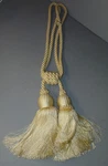 Ivory Curtain Tieback Rope Tassel Classic Window Drapery Holder Replacement Used. Price: $15.44.