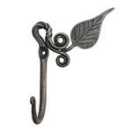 Living Ideas Forged Metal Leaf Hook Wrought Iron Handmade Wall Mounted R... New. Price: $26.16.