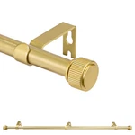 5/8" Dia Adjustable Single Drapery Curtain Rod Set With Poignee FINIALS,28"-120" New. Price: $22.99.