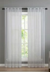 Goodgram 2 Pack: Basic Rod Pocket Sheer Window Curtain Panels White (104"X84") New. Price: $9.83.