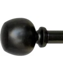 Morena 86-128 Inch Adjustable Curtain Rod Set, 5/8 Diameter Black New. Price: $19.78.