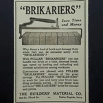 Builders Material Co Cedar Rapids Iowa Brikariers Brick Handling 1927 Print Ad Used. Price: $8.99.