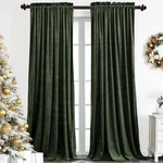 Benedeco Green Velvet Curtains For Bedroom Window, Super Soft Luxury Drapes, New. Price: $36.68.