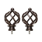 Top-bead Twisted Cage Finials For 3/4 5/8 Inch Curtain Rod BRONZE2PCS New. Price: $20.27.
