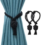 Jqwupup 2 Pack Black Curtain Tiebacks Outdoor Decorative Rope Drapes Holdbacks New. Price: $14.75.