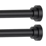 Curtain Rods For Windows 28 To 60 Inch - Pack 5/8 Black Metal Heavy Dut New. Price: $29.14.