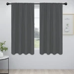 Easy-going Rod Pocket Blackout Curtains For 42"W X 63"L (pack Of 2), Grey New. Price: $23.04.