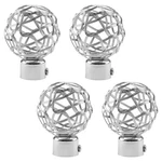 Ufurmate 4PCS Curtain Finials Decorative Hollow Drapery Rail Pole Head Cap. Price: $32.11.