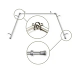 5/8 Inch Bay Curtain Rod 20"-36", 38"-72" Satin Nickel New. Price: $72.70.