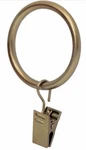 Drapery Curtain Rings - 14 Clips For Panels 1.7" Warm Gold Open. Price: $11.20.