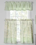 Pioneer Woman Three (3) Piece Curtain Set Sweet Sprigs 30" X 36" Sage New. Price: $40.00.