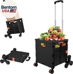 Selorss Folding Utility Portable Rolling Crate Handcart With Stair Climbing New. Price: $104.00.