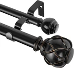 Heavy Duty Double Curtain Rod 140-195 Inches With Netted Finials New. Price: $94.99.