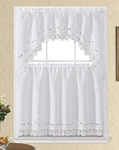 Gohd Lace Rosarium Kitchen Curtains, 3PCS And Valances Set, Ele New. Price: $23.72.