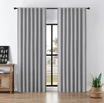 Light Grey Faux Linen Blackout Curtains 90" - Thermal Insulated Drapes New. Price: $64.99.