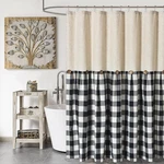 Dosly Id Button Farmhouse Shower Curtain,linen And Cotton Fabric,ple New. Price: $37.09.