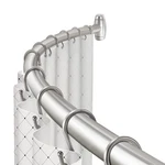 Toprod 48-72" Adjustable Curved Shower Curtain Rod, Stainless Steel, Brushed Nic New. Price: $54.00.