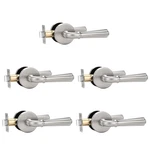 Orger 5 Pack Brushed Nickel Passage Door Lever Keyless Closet Handle New. Price: $129.98.