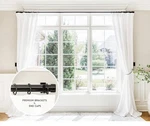 Blasthome Non-adjustable Luxury Extra Long Curtain Rod, Set, 17 Foot Open. Price: $75.00.