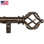 Kamanina Bronze Curtain 32 To 58 INCH2.6-4.8FT Adjustable Rods For New. Price: $31.16.