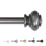 H.versailtex 16.2-106.2" Adjustable 3/4" Curtain Rods For Windows, Pewter New. Price: $49.43.