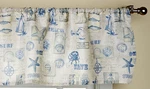 By The Blue Window Valance Marine Starfish Crab Nautical Seashells New. Price: $11.99.