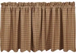 24" Plaid Window Tier Set Lined Lodge Style Red Navy Tan Cafe Curtains Millsboro New. Price: $36.95.