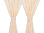 Suq Ome 1 Pair Of Pearl Beaded Flower Magnetic Curtain Tiebacks New. Price: $23.00.