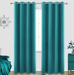Koufall Teal Curtains 84 Inch Length For Living Room 2 Panels Set Grommet Pai... New. Price: $39.69.