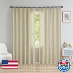 Oyring Extra Wide Pinch Pleated Drapes Curtains Faux Linen Light Filtering New. Price: $144.51.