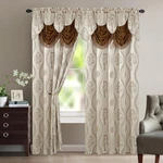 Elegant Comfort Luxurious Beautiful Curtain Panel Set With Attached Valance And New. Price: $35.59.