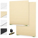 Milin Cordless Pleated Window Shades No Drill Adjustable Bottom Temporary New. Price: $52.28.