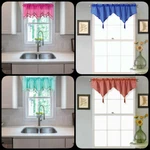 1PC Faux Silk Semi Sheer Ascot Window Valance Kitchen Restaurant Decor Wave New. Price: $10.20.