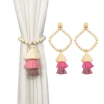 2PCS Wooden Boho Farmhouse Curtain Tiebacks For Home Wall Holiday Decoration ... New. Price: $22.14.
