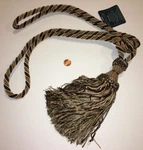 New Nwt Drapery 9" Tassel Tie Back Trimland Cord Spread 32" Brown Tan Bronze. Price: $9.99.