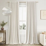 Blackout Curtains 52 X 96 Cream Linen Thermal Insulated Panel Guken Inch New. Price: $74.99.