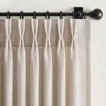 Pinch Pleated Linen Curtains Inches Long 2 Panel Set (40" X 96" L) For L... New. Price: $52.36.