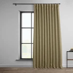 Hpd Half Price Drapes Faux Linen Curtains 100"W 108"L Nomad Tan Open. Price: $52.15.