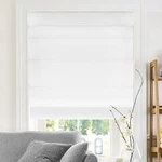 Chicology Roman Shades For Windows 27"W X 64"H Belgian Snow (privacy) New. Price: $20.00.